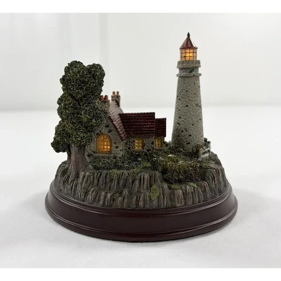 1999 Thomas Kinkade Seaside Memories Lighted Lighthouse The Light Of Peace COA - Picture 3 of 12